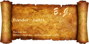 Bander Judit névjegykártya